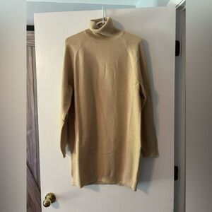 Thick cream sweater dress.